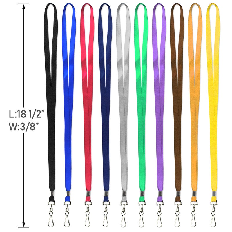 Ollain Bulk Lanyards Premium Cruise Lanyard Nylon Badge Lanyards for Id Holder Perfect for Office, Kids, Teachers (Red, 50 Pack) - Image 3